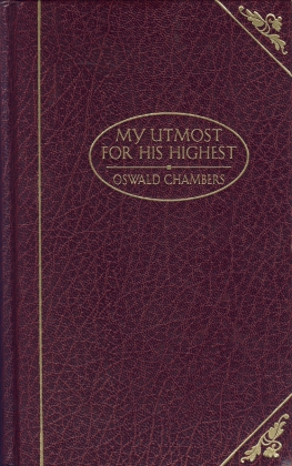MY UTMOST FOR HIS HIGHEST - HC